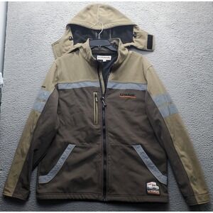 U-Haul Employee Jacket Mens 2XL Multi Fleece Lined Detachable Hood Logo Full Zip